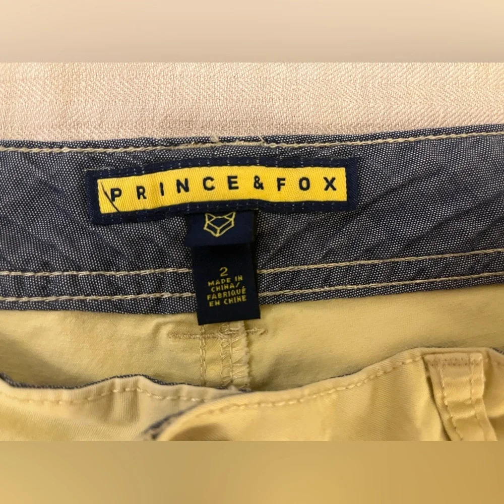 Prince & Fox beachcomber shorts. Yellow size 2 . Cotton/ spandex